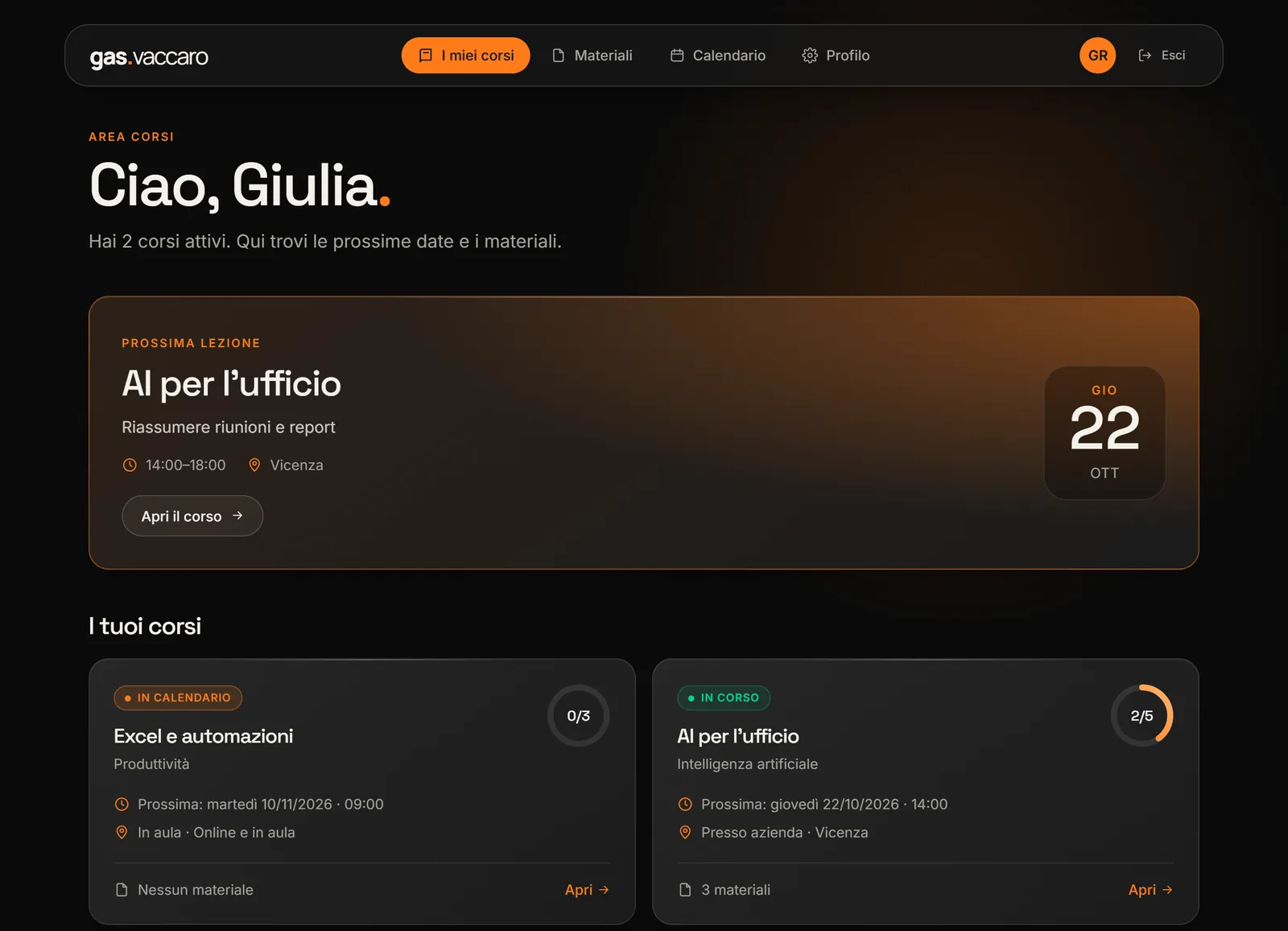 La prossima lezione